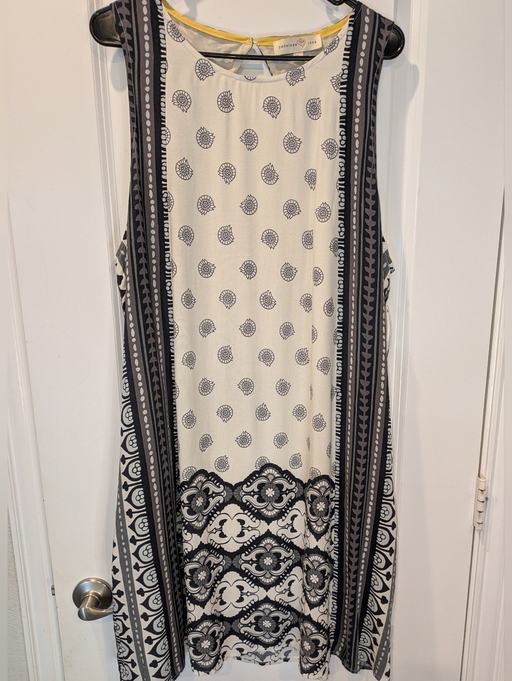Penelope Rose Sleeveless Shift Dress XL Boho Print NWT Retail $59